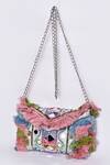 Buy_Adara Khan_Multi Color Threads Mirror Hand Embroidered Boho Sling Bag_at_Aza_Fashions
