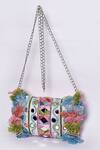 Adara Khan_Multi Color Threads Mirror Hand Embroidered Boho Sling Bag_Online_at_Aza_Fashions