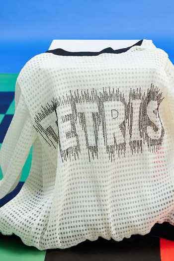 Shop_Shilpi Gupta_White Beads High Neck Tetris Embroidered Placement Bomber Jacket _Online_at_Aza_Fashions