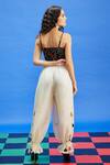 Shop Shilpi Gupta Ivory Organza Embroidered Patchwork Geometric Pant at Aza Fashions Shop_Shilpi Gupta_Ivory Organza Embroidered Patchwork Geometric Pant _at_Aza_Fashions
