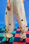 Shilpi Gupta Ivory Organza Embroidered Patchwork Geometric Pant Online at Aza Fashions Shilpi Gupta_Ivory Organza Embroidered Patchwork Geometric Pant _Online_at_Aza_Fashions