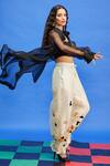 Buy Shilpi Gupta Ivory Organza Embroidered Patchwork Geometric Pant Online at Aza Fashions Buy_Shilpi Gupta_Ivory Organza Embroidered Patchwork Geometric Pant _Online_at_Aza_Fashions