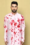 Buy_Arihant Rai Sinha_Pink Kurta Cotton Printed Tie Dye Set _Online_at_Aza_Fashions