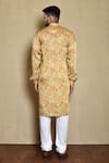 Shop_Arihant Rai Sinha_Yellow Kurta Silk Printed Floral Set _at_Aza_Fashions