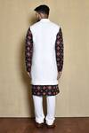 Shop_Arihant Rai Sinha_White Silk, Cotton Embroidery Sherwani With Patola Kurta Set_at_Aza_Fashions