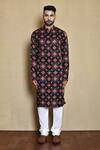 Buy_Arihant Rai Sinha_White Silk, Cotton Embroidery Sherwani With Patola Kurta Set_Online_at_Aza_Fashions