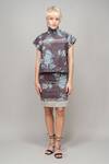 Buy_Leh Studios_Blue Wool High Neck Aurora Borealis Garden Print Top _Online_at_Aza_Fashions