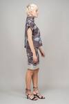 Shop_Leh Studios_Blue Wool High Neck Aurora Borealis Garden Print Top _Online_at_Aza_Fashions