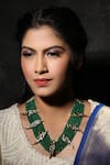Buy_Just Jewellery_Gold Plated Kundan Bird Carved Necklace _at_Aza_Fashions