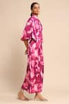 Buy_Ritu Kumar_Pink 100 % Viscose Printed Abstract Round Jumpsuit _Online_at_Aza_Fashions