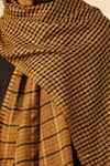 DUSALA_Yellow Woven Dhruv Cashmere Checkered Pattern Reversible Stole _Online_at_Aza_Fashions