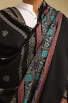 Dusala_Black Kajal Cashmere Shawl _Online_at_Aza_Fashions