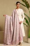 Buy_Dusala_White Rashi Floral Kani Pattern Cashmere Full Shawl _at_Aza_Fashions