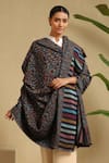 Buy_Dusala_White Ema Floral Kani Pattern Cashmere Full Shawl _at_Aza_Fashions