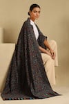 Dusala_White Ema Floral Kani Pattern Cashmere Full Shawl _Online_at_Aza_Fashions