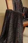 Dusala_White Ema Floral Kani Pattern Cashmere Full Shawl _at_Aza_Fashions