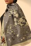 Shop_Dusala_Green Hope Floral Woven Stole _Online_at_Aza_Fashions