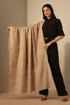 Shop Dusala Beige Gyaan Tree Bird Jaal Pattern Pashmina Shawl at Aza Fashions Shop_Dusala_Beige Gyaan Tree Bird Jaal Pattern Pashmina Shawl_at_Aza_Fashions