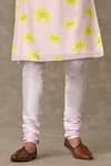 Shop_Masaba_Pink Raw Silk Digital Printed Parijat Floral Kurta Set _Online_at_Aza_Fashions