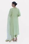 Shop Talking Threads Green , Spandex, Organza Sequins, Beads Hand Embroidered Kurta Pant Set at Aza Fashions Shop_Talking Threads_Green , Spandex, Organza Sequins, Beads Hand Embroidered Kurta Pant Set _at_Aza_Fashions
