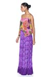 Siddhartha Bansal_Multi Color Crepe Embroidered Asymmetric Top And Printed Palazzo Set  _at_Aza_Fashions