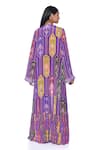 Shop_Siddhartha Bansal_Purple Shrug And Sharara Crepe Embroidered Paisley Print Long Set  _at_Aza_Fashions