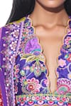 Buy_Siddhartha Bansal_Purple Shrug And Sharara Crepe Embroidered Paisley Print Long Set  _Online_at_Aza_Fashions