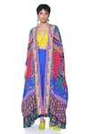 Shop_Siddhartha Bansal_Multi Color Blouse Linen Saltin Printed Asymmetric Harem Pant Set  _Online_at_Aza_Fashions