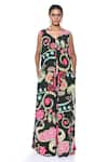 Buy_Siddhartha Bansal_Green Pure Crepe Printed Floral V-neck Blossom Jumpsuit  _at_Aza_Fashions