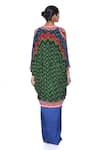 Shop_Siddhartha Bansal_Green Shrug Pure Crepe Printed Floral V Neck Embroidered Skirt Set  _at_Aza_Fashions