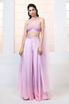 Buy_Aariyana Couture_Purple Bustier- Butterfly Net Hand Corset Shaded Sharara Set 