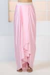 Buy_Aariyana Couture_Pink Bustier And Draped Skirt- Modal Satin Hand Cape With Set _Online_at_Aza_Fashions