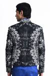 Shop_Rohit Gandhi + Rahul Khanna_Black Silk, Crepe Placement Printed Button Down Shirt _Online_at_Aza_Fashions