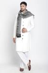 Buy_Shingora_Grey Jay Metallic Square Woven Muffler _at_Aza_Fashions