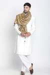 Buy_Shingora_Yellow Mughal Floral Woven Mustard Muffler _at_Aza_Fashions