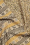 Buy_Shingora_Yellow Mughal Floral Woven Mustard Muffler _Online_at_Aza_Fashions