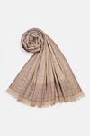 Shop_Shingora_Beige Veer Diamond Woven Lohi Shawl _at_Aza_Fashions