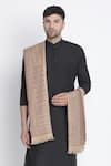 Shingora_Beige Veer Diamond Woven Lohi Shawl _Online_at_Aza_Fashions