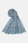 Shop_SHINGORA_Blue Paisley Ahmed Woven Lohi Shawl _at_Aza_Fashions