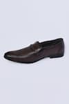 Buy_Arihant Rai Sinha_Brown Textured Leather Slip On Shoes _Online_at_Aza_Fashions