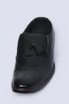 Arihant Rai Sinha_Black Leather Slip On Brogue Shoes _Online_at_Aza_Fashions