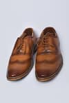 Shop_Arihant Rai Sinha_Brown Leather Brogue Shoes _at_Aza_Fashions