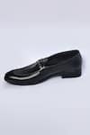 Buy_Arihant Rai Sinha_Black Embellished Textured Slip On Leather Shoes _Online_at_Aza_Fashions