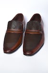 Shop_Arihant Rai Sinha_Brown Textured Weave Pattern Shoes _at_Aza_Fashions