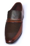 Arihant Rai Sinha_Brown Textured Weave Pattern Shoes _Online_at_Aza_Fashions