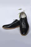 Buy_Arihant Rai Sinha_Black Leather Tie Up Brogue Shoes _at_Aza_Fashions