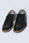 Shop_Arihant Rai Sinha_Black Leather Tie Up Brogue Shoes _at_Aza_Fashions