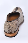 Shop_Arihant Rai Sinha_Beige Leather Snake Skin Pattern Loafers _Online_at_Aza_Fashions