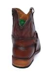 Shop_Arihant Rai Sinha_Brown Patch Work Burnt Effect Leather Boots _Online_at_Aza_Fashions