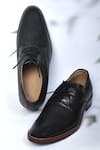 Buy_Arihant Rai Sinha_Black Brogue Textured Leather Shoes _at_Aza_Fashions